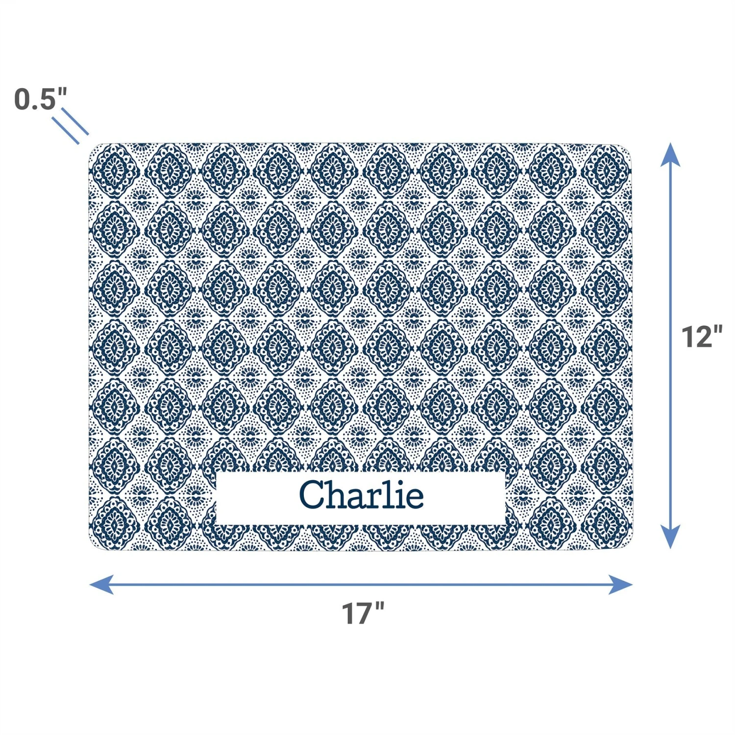 Frisco Boho Damask Personalized Dog & Cat Placemat 6 Frisco Boho Damask Personalized Dog & Cat Placemat - Image 4