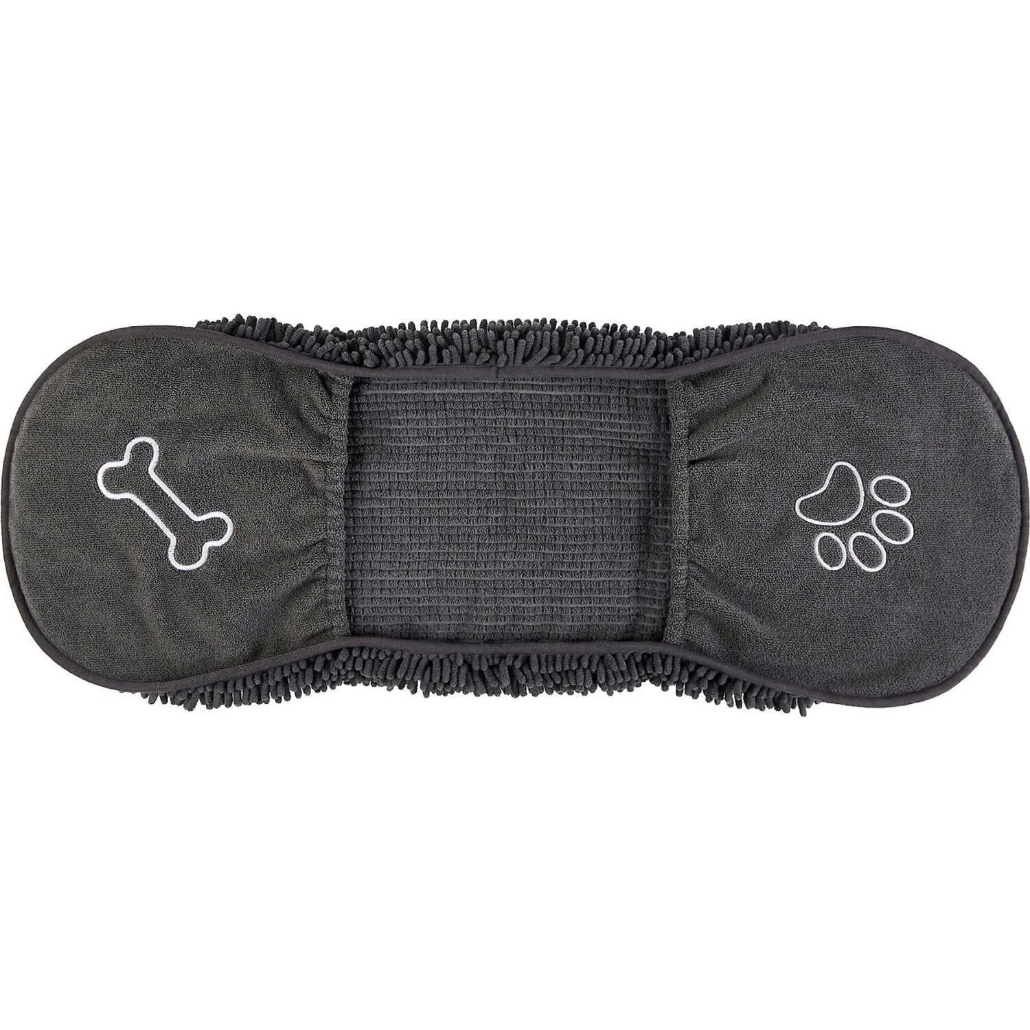 Frisco Microfiber Chenille Shammy Towel & Frisco Microfiber Chenille Paw Print Dog & Cat Mat, Dark Gray 4 Frisco Microfiber Chenille Shammy Towel & Frisco Microfiber Chenille Paw Print Dog & Cat Mat, Dark Gray - Image 2