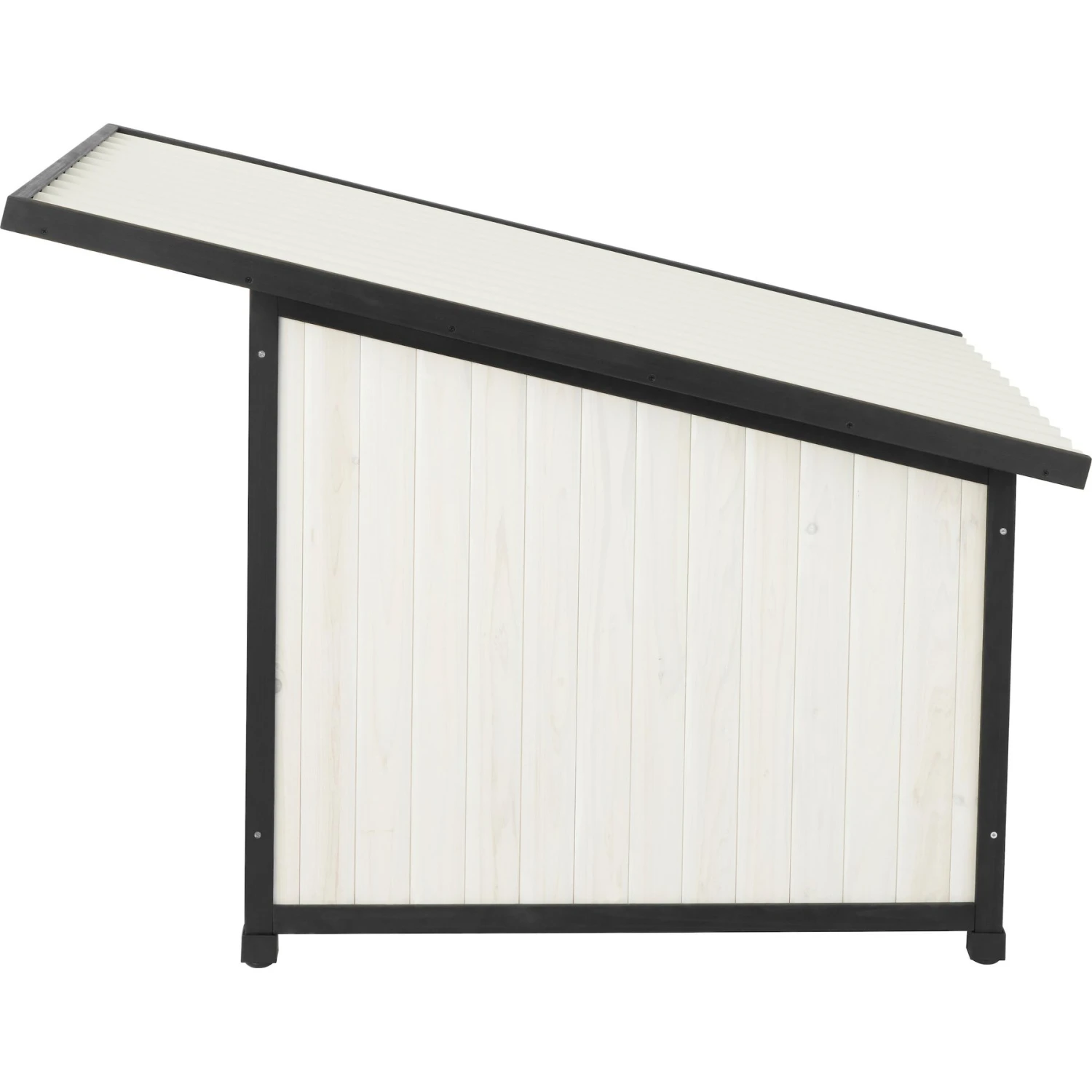 Frisco Modern Wooden Outdoor Dog House, White 6 Frisco Modern Wooden Outdoor Dog House, White - Image 4