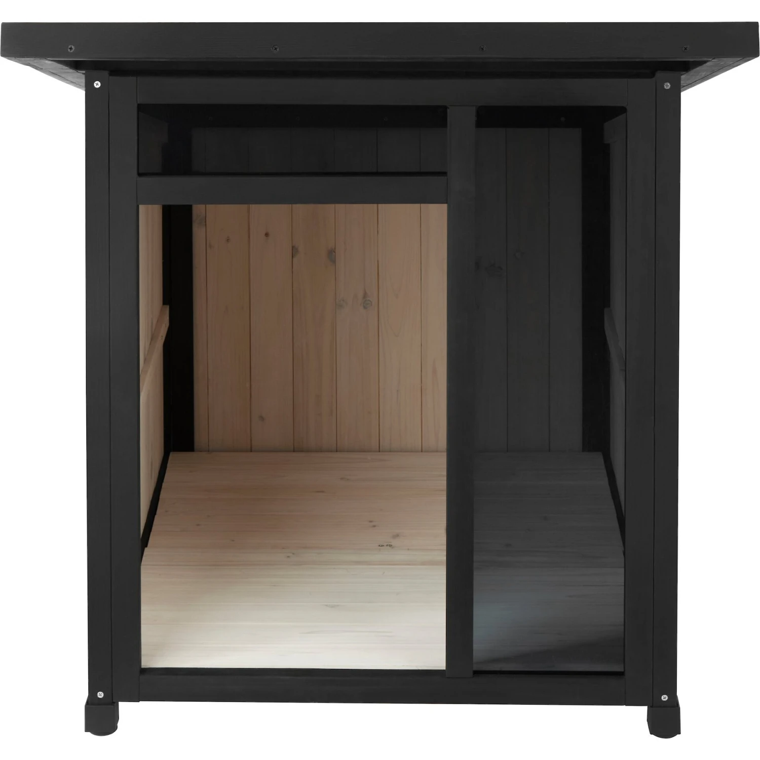 Frisco Modern Wooden Outdoor Dog House, White 7 Frisco Modern Wooden Outdoor Dog House, White - Image 5