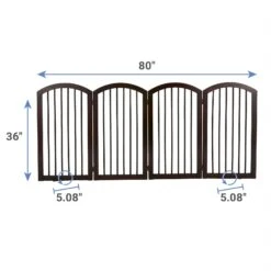Frisco Arch 4-Panel Solid Wood Dog Gate 7 Frisco Arch 4-Panel Solid Wood Dog Gate -Frisco 305152 PT1. AC SS1800 V1639587224