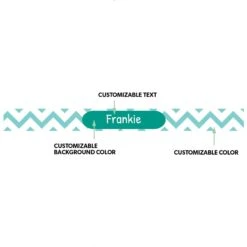 Frisco Personalized Chevron Ceramic Dog Bowl, 4.75-cup, 38oz -Frisco 306761 PT1. AC SS1800 V1635967587