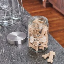 Frisco "Doggie Treats" Glass Personalized Treat Jar With Lid, 5 Cup, 40oz -Frisco 309520 PT4. AC SS1800 V1645206399