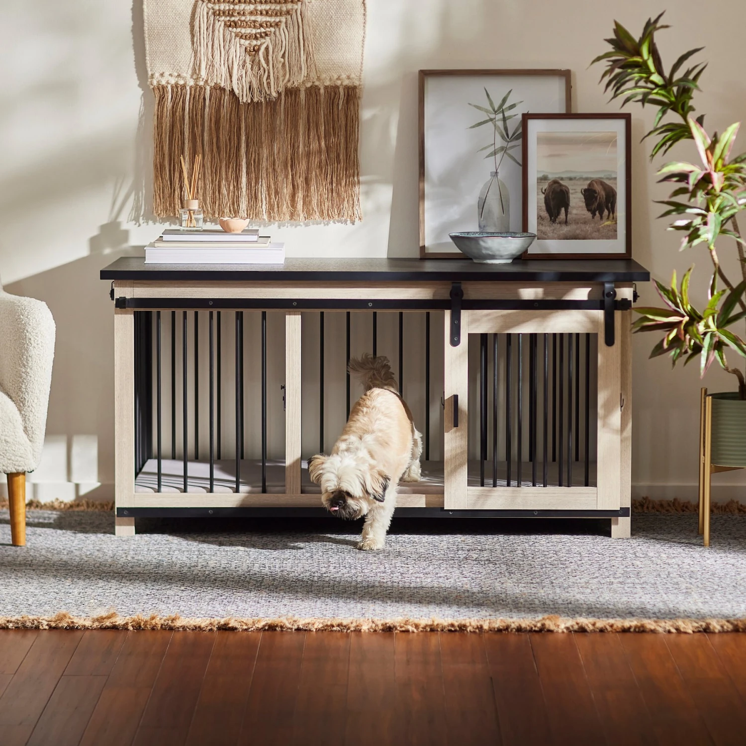 Frisco "Rockford" Dog Crate Credenza & Mat 3 Frisco "Rockford" Dog Crate Credenza & Mat