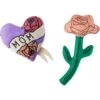 Frisco Mother's Day Rose & Heart Plush Squeaky Dog Toy, 2 Count -Frisco 327033 MAIN. AC SS1800 V1646947865