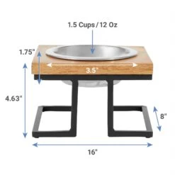 Frisco Premium Wood Elevated Single Dog & Cat Bowl 9 Frisco Premium Wood Elevated Single Dog & Cat Bowl -Frisco 331493 PT1. AC SS1800 V1652976313