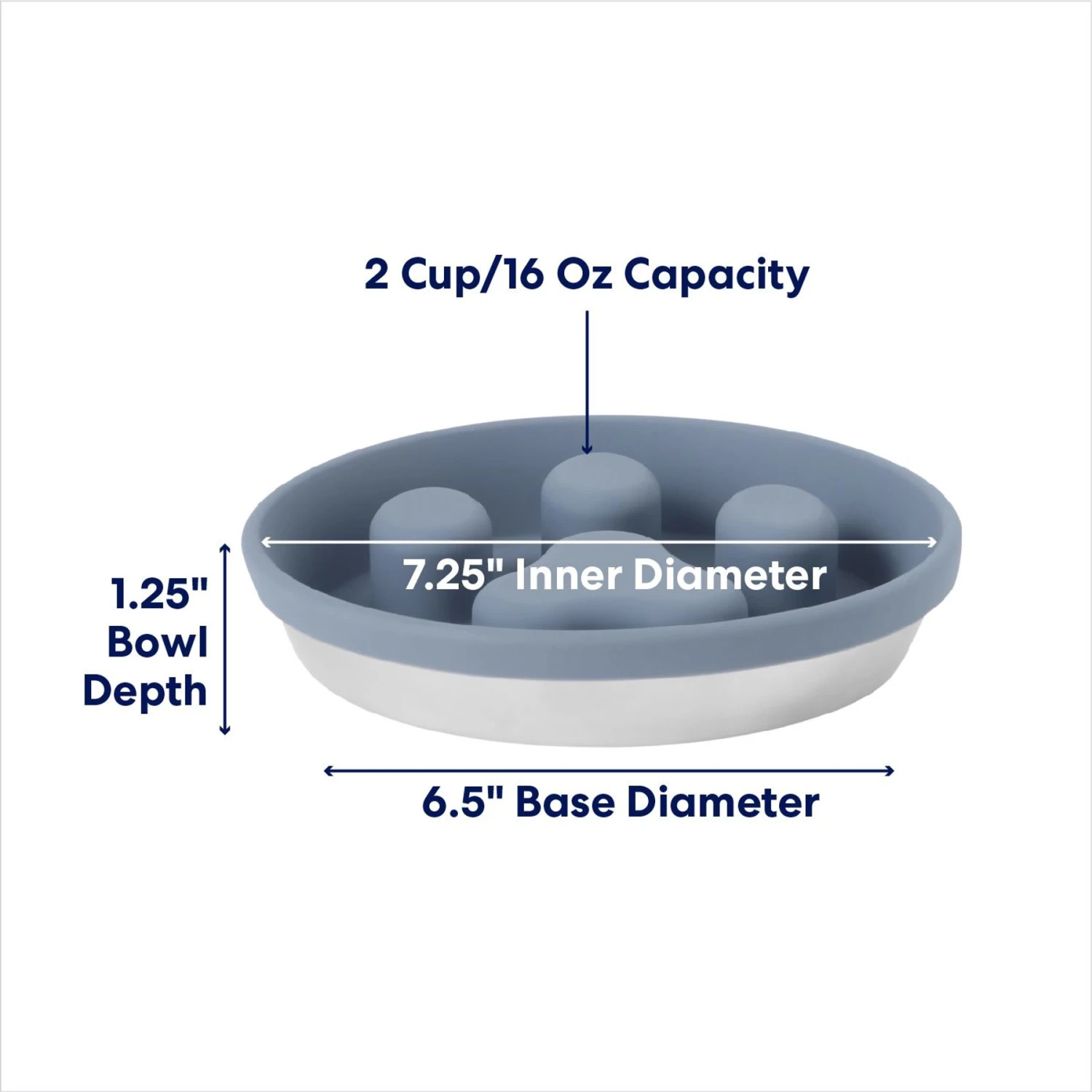 Frisco Silicone Stainless Paw Steel Slow Feeder Dog & Cat Bowl 4 Frisco Silicone Stainless Paw Steel Slow Feeder Dog & Cat Bowl - Image 2