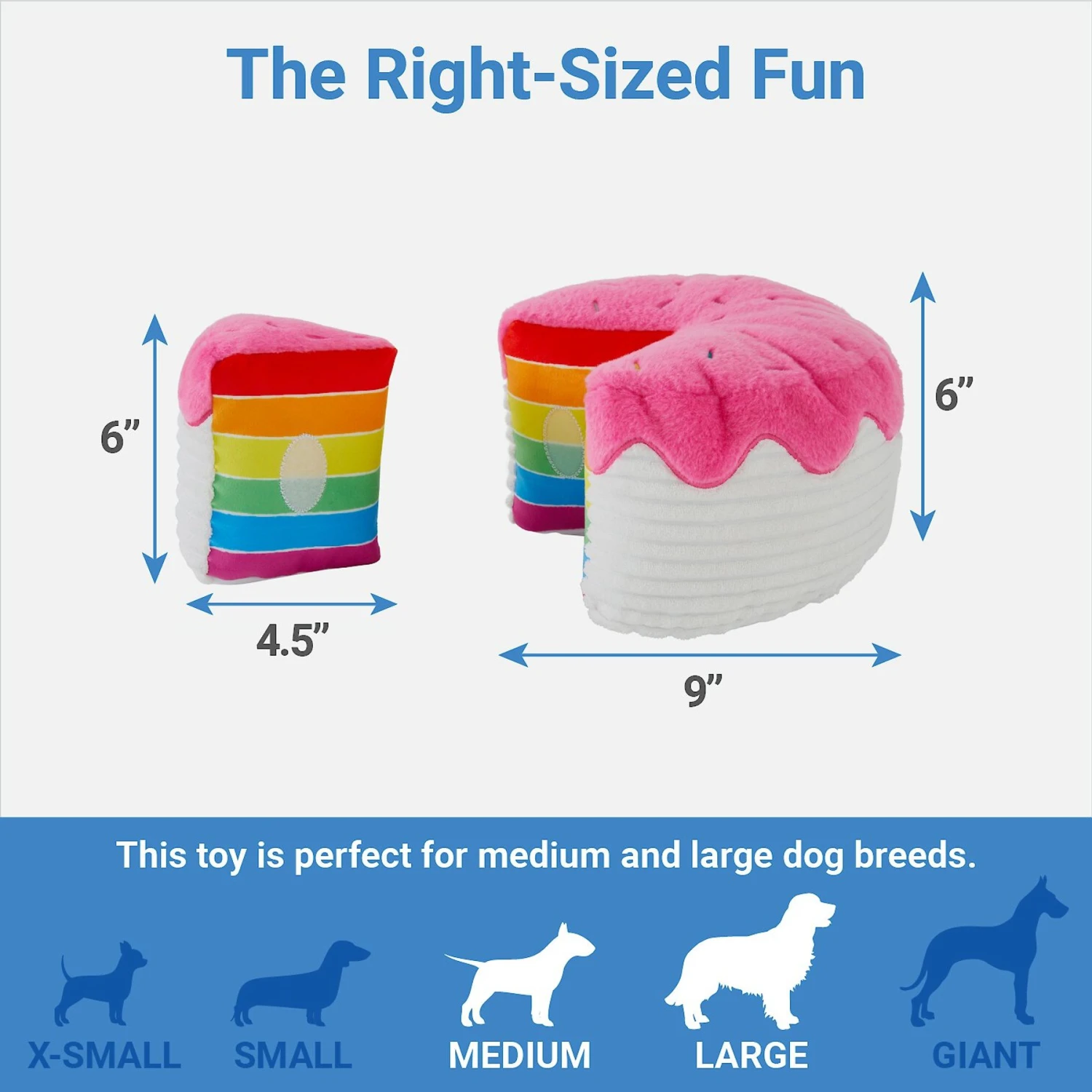 Frisco Cake Plush Squeaky Dog Toy 4 Frisco Cake Plush Squeaky Dog Toy - Image 2