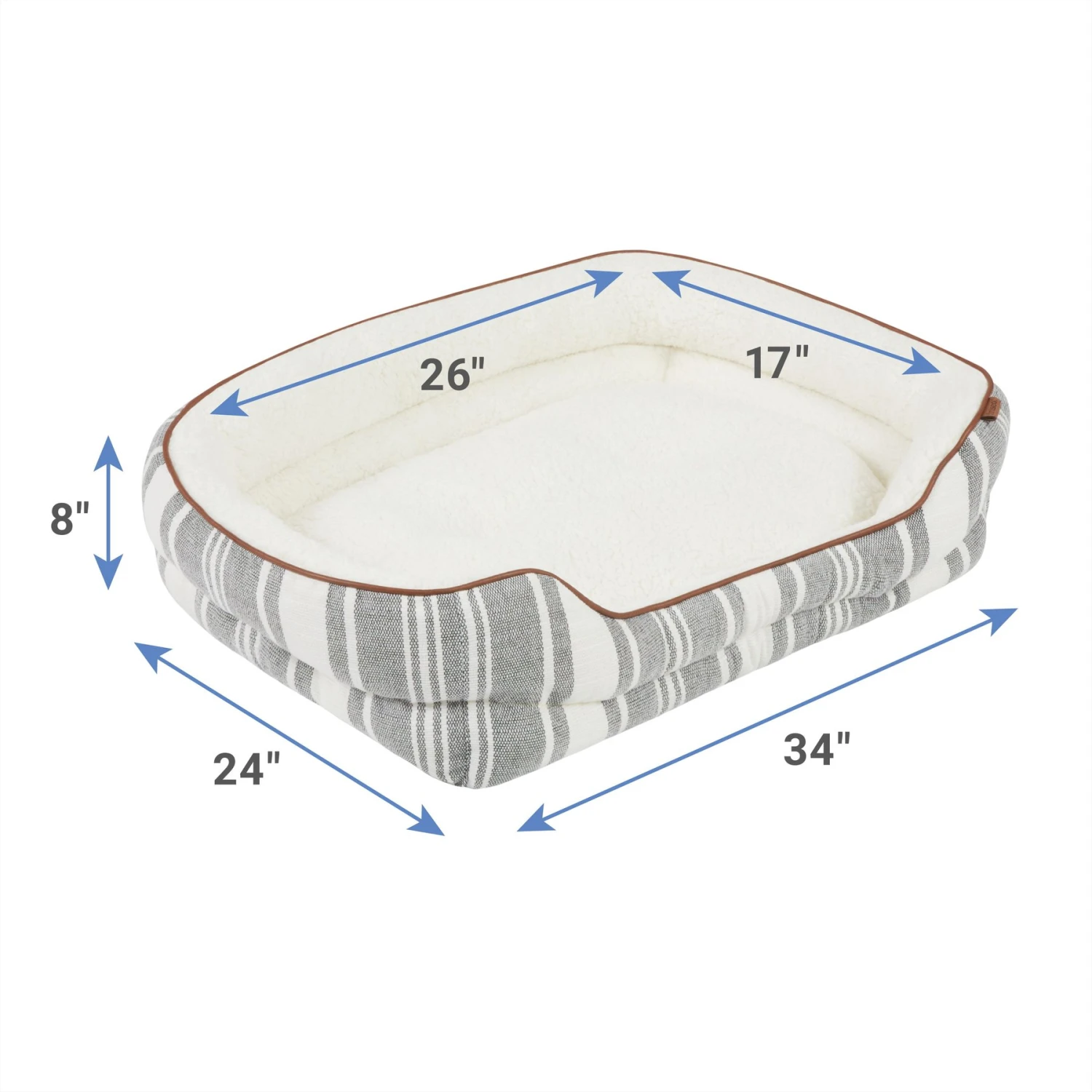 Frisco Farmhouse Double Bolster Dog & Cat Cuddler 4 Frisco Farmhouse Double Bolster Dog & Cat Cuddler - Image 2