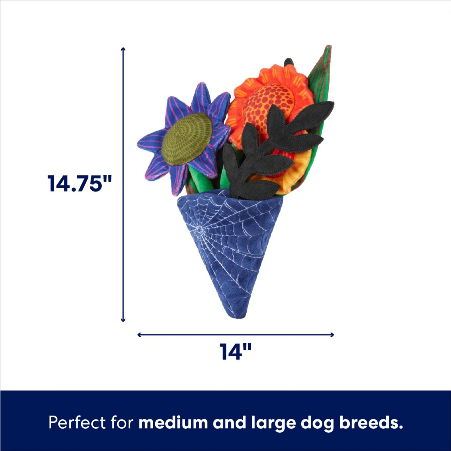 Frisco Halloween Bouquet Plush Squeaky Dog Toy 4 Frisco Halloween Bouquet Plush Squeaky Dog Toy - Image 2