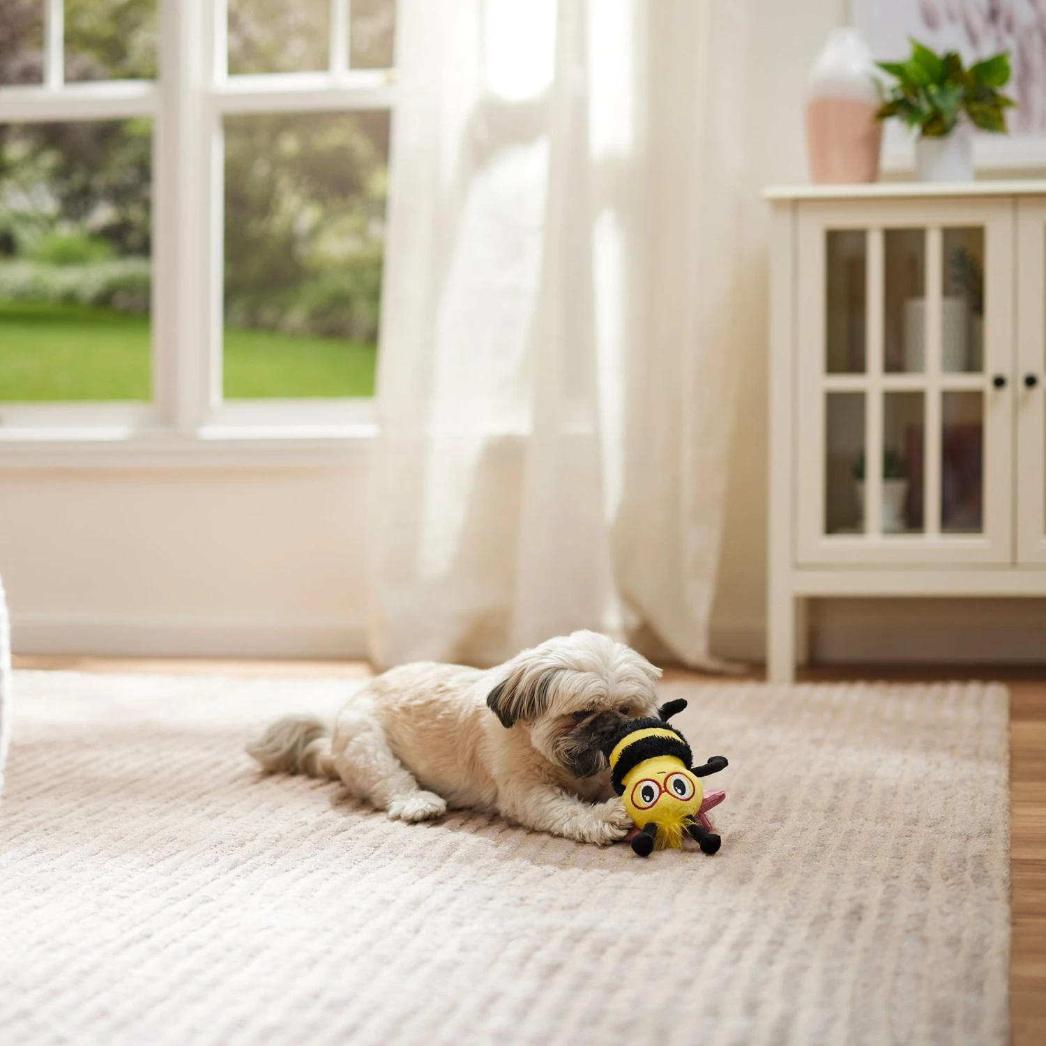 Frisco Valentine Love Buzz Bee Plush Squeaky Dog Toy 5 Frisco Valentine Love Buzz Bee Plush Squeaky Dog Toy - Image 4