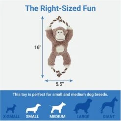 Frisco Forest Friends Stuffing-Free Skinny Plush Squeaky Dog Toy + 3 Items -Frisco 582478 PT6. AC SS1800 V1658239277