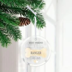 Frisco "Best Friend" Round Shaped Personalized Ornament -Frisco 582606 PT2. AC SS1800 V1697131878