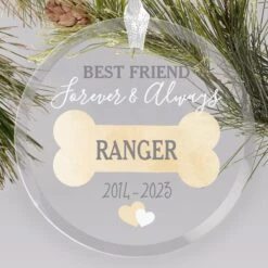 Frisco "Best Friend" Round Shaped Personalized Ornament -Frisco 582606 PT5. AC SS1800 V1697131930