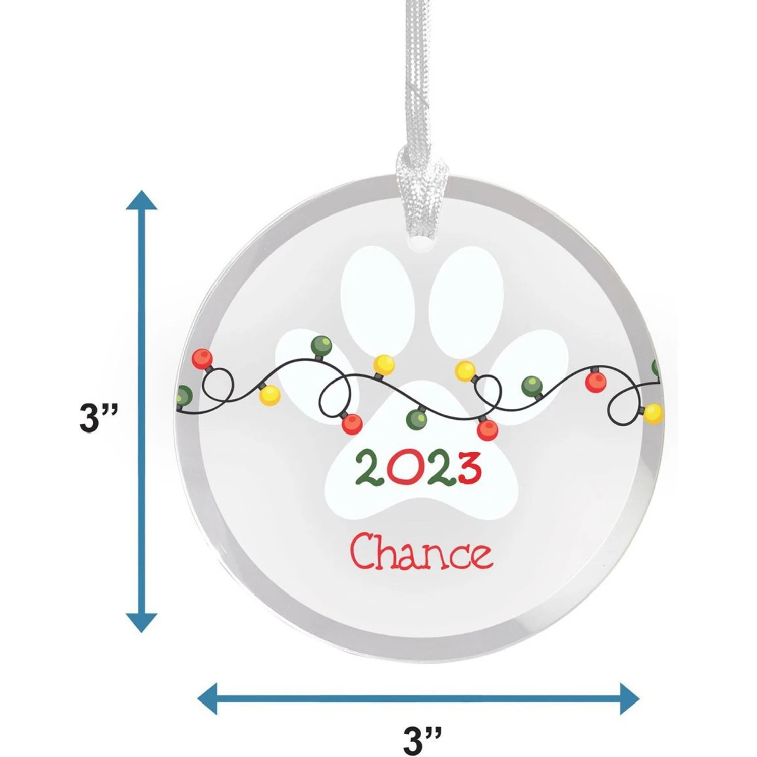 Frisco "Holiday Lights" Round Shaped Personalized Ornament 4 Frisco "Holiday Lights" Round Shaped Personalized Ornament - Image 2