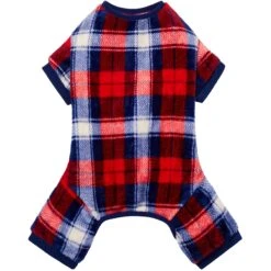 Frisco Cozy Plush Fleece Dog & Cat PJs, Plaid -Frisco 719102 PT4. AC SS1800 V1692720278