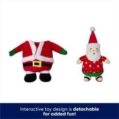 Frisco Holiday Santa On Vacation 2-in-1 Plush Squeaky Dog Toy -Frisco 739894 PT2. AC SS1800 V1694814062
