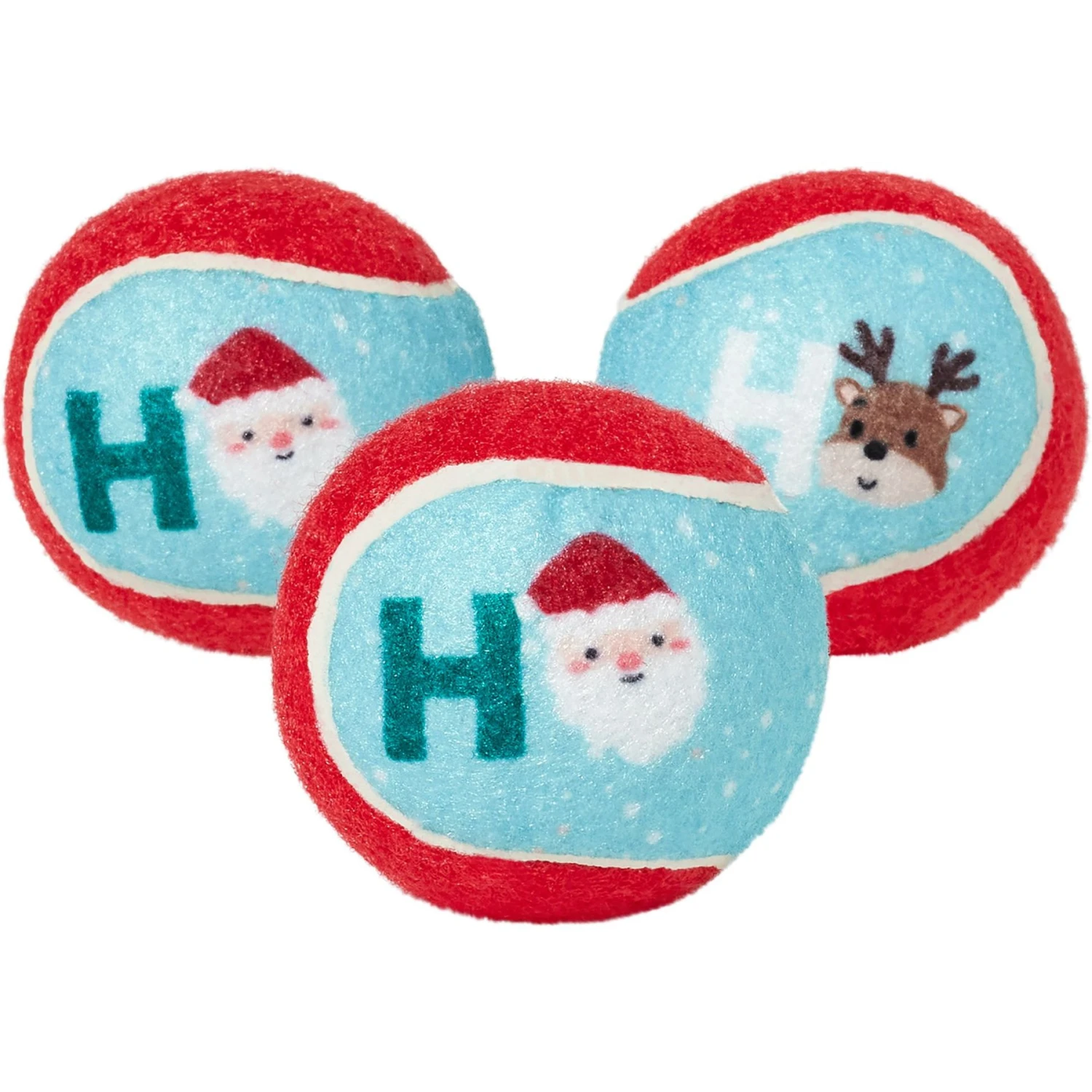 Frisco Holiday Santa's Helpers Plush Squeaky Dog Toy, 3 Count & Frisco Holiday Ho Ho Ho Fetch Squeaky Tennis Ball Dog Toy 7 Frisco Holiday Santa's Helpers Plush Squeaky Dog Toy, 3 Count & Frisco Holiday Ho Ho Ho Fetch Squeaky Tennis Ball Dog Toy - Image 5